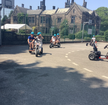 Pupils taking part in buggy riding